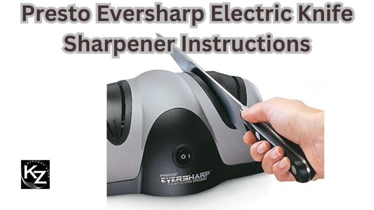 presto eversharp electric knife sharpener instructions