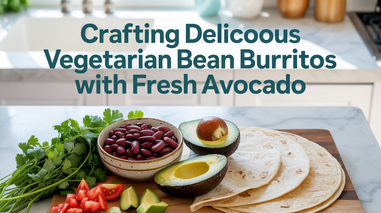 Crafting Delicious Vegetarian Bean Burritos With Fresh Avocado