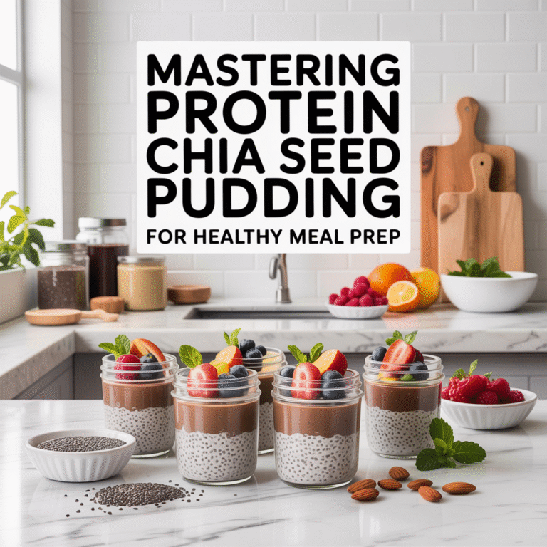 Mastering Protein Chia Seed Pudding For Healthy Meal Prep
