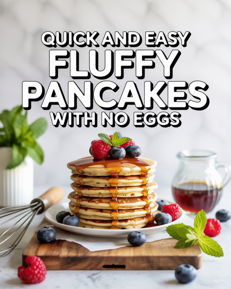 Quick And Easy Fluffy Pancakes With No Eggs