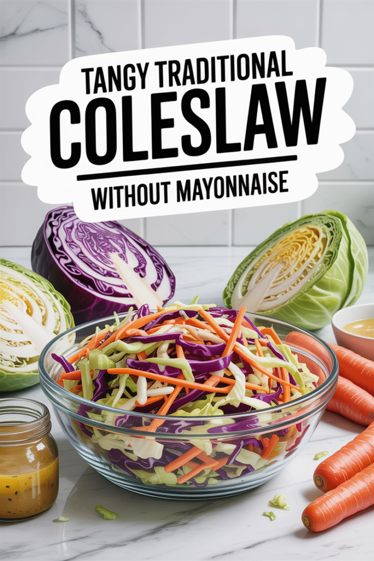 Tangy Traditional Coleslaw Recipe Without Mayonnaise