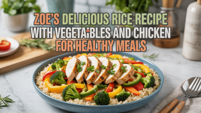 Zoe’s Delicious Rice Recipe With Vegetables And Chicken For Healthy Meals Ideas for Kitchen