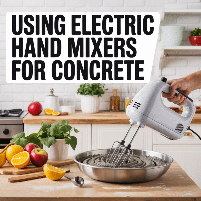 Using Electric Hand Mixers For Concrete