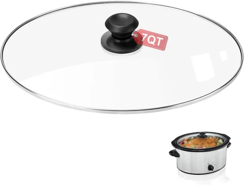 Oval Glass Crock Pot Lid 7 Qua