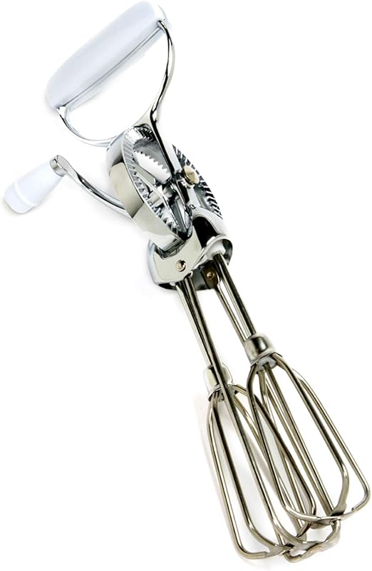 Classic Hand Crank Egg Beater with 18/10 Stainless Steel and 12-Inch H