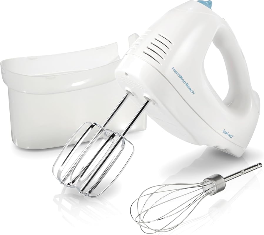 Hamilton Beach 6-Speed Electric Hand Mixer with Beaters, Whisk, and Sn