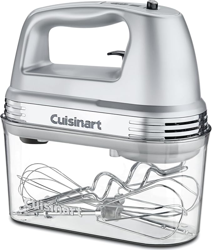 Cuisinart 9-Speed Hand Mixer with 220W Motor, Dishwasher-Safe Beaters,