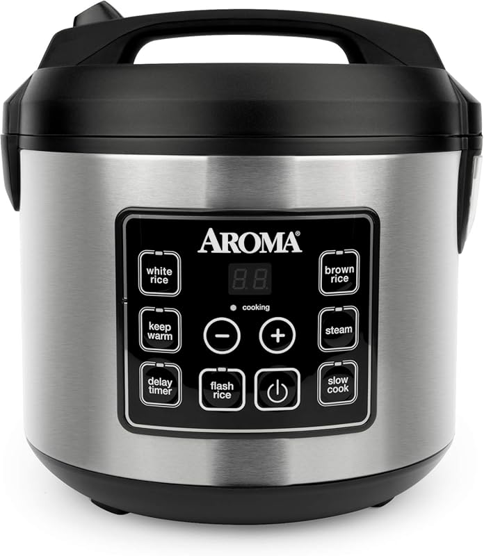 Aroma Housewares 20 Cup Cooked  Digital Rice Cooker, Slow Cooker, Food
