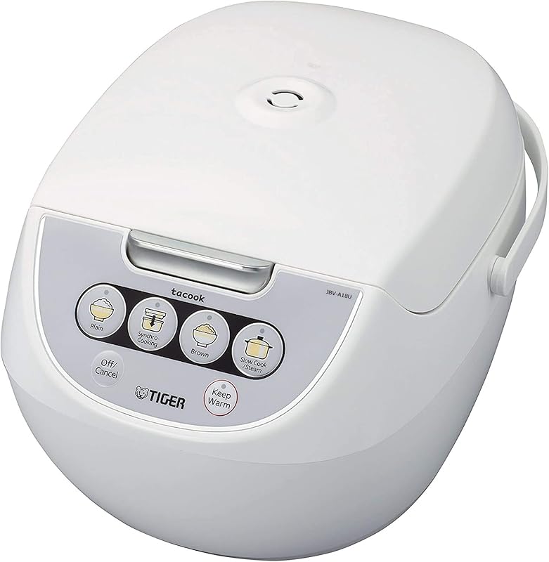 Tiger JBV-A18U-W 10-Cup  Micom Rice Cooker with Food Steamer & Slow Co