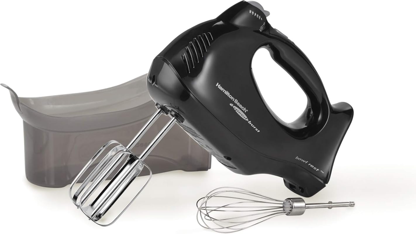 Hamilton Beach Power Deluxe 6-Speed Hand Mixer with 250W Motor and Sna