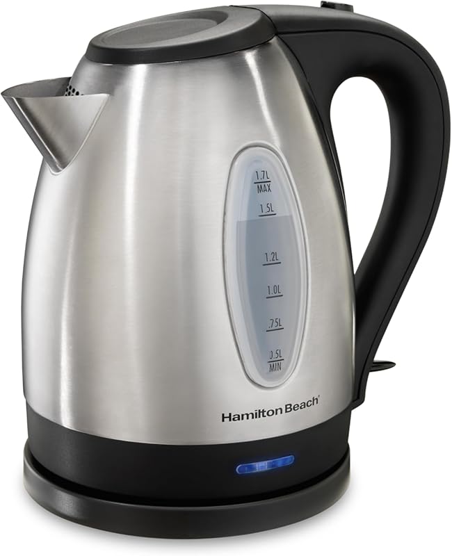 Hamilton Beach Electric Tea Kettle, Water Boiler & Heater, 1.7 Liter, 
