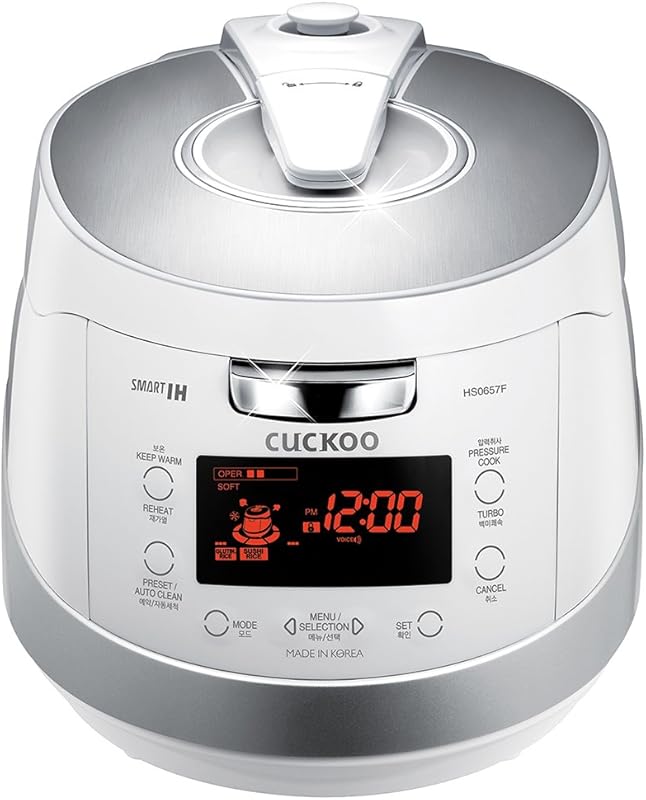 Cuckoo 6-Cup Induction Heating Pressure Rice Cooker with Nonstick Pot 