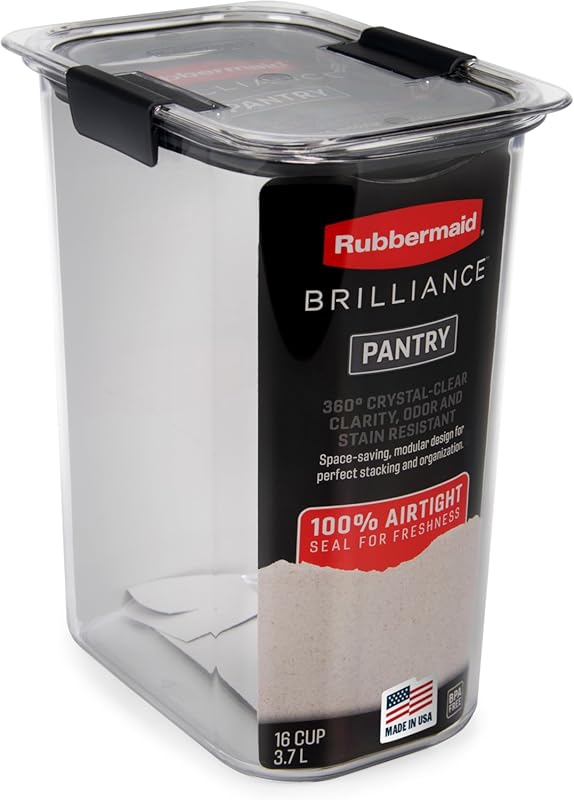 Rubbermaid Brilliance 16-Cup Airtight Food Storage Container with Lid 