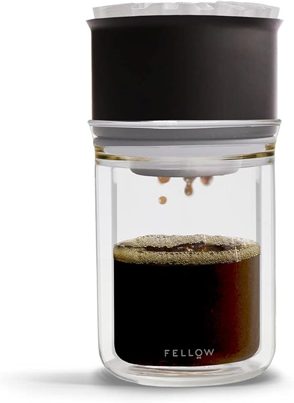 Fellow Stagg Pour-Over Dripper & Double Wall Glass Kit 10 oz , Stainle