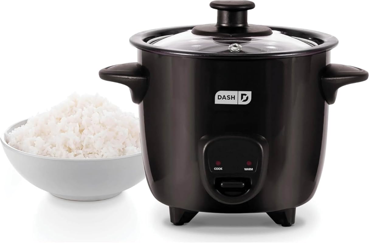 DASH Mini Rice Cooker Steamer with Removable Nonstick Pot, Keep Warm F