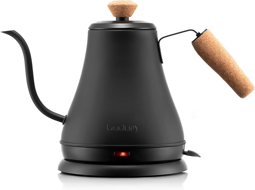 Slim Gooseneck Electric Kettle for Pour Over Coffee and Tea in Matte B