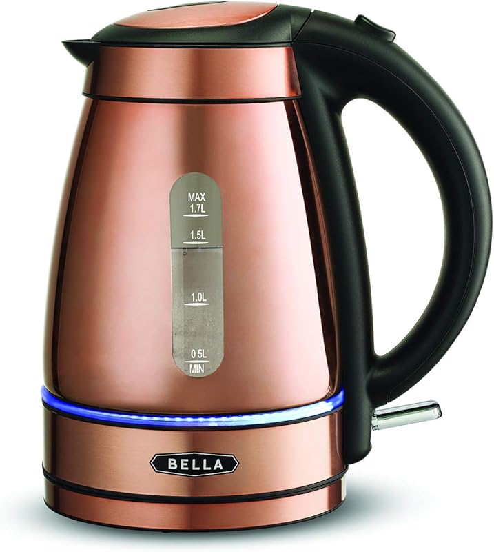 BELLA 1.7 Liter Electric Illuminated Glass Kettle, Quickly Boil Water
