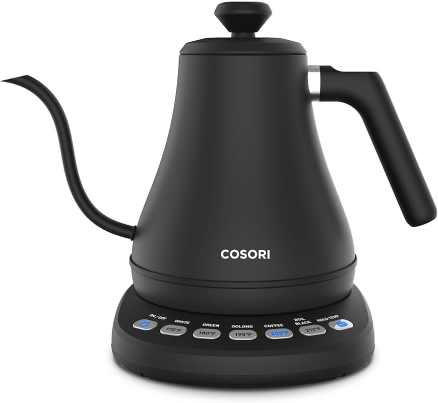 COSORI Electric Gooseneck Kettle with 5 Temperature Control Presets, P