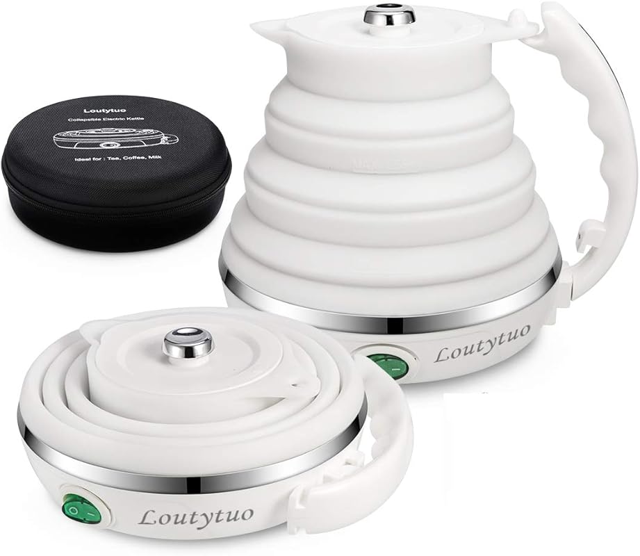 Ultrathin Upgraded Food Grade Silicone Travel Foldable Electric Kettle