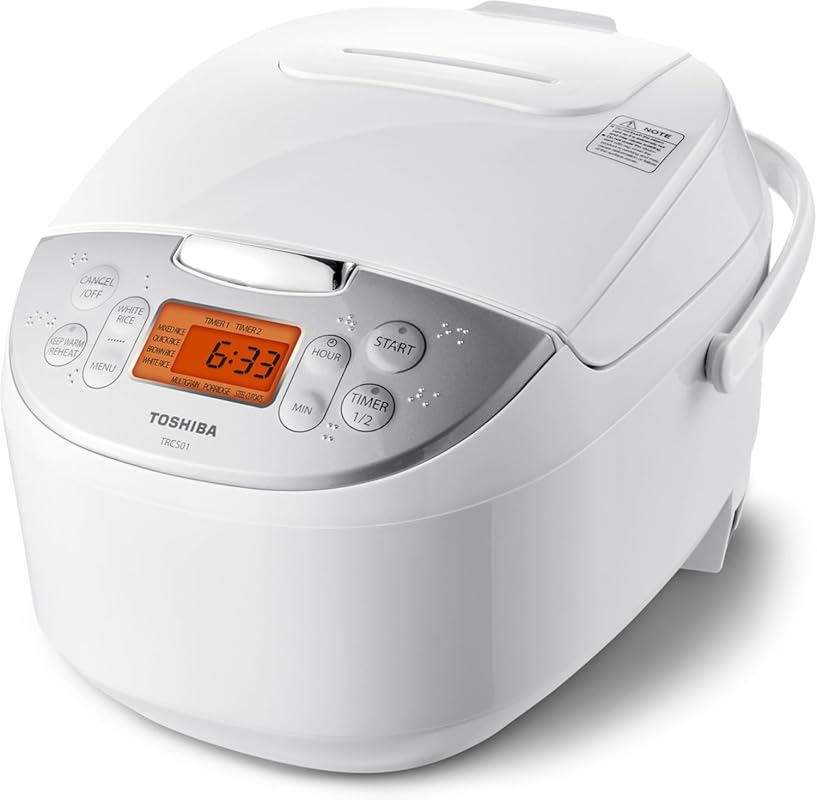 Toshiba Rice Cooker 6 Cup Uncooked – Japanese Rice Cooker with Fuzzy L