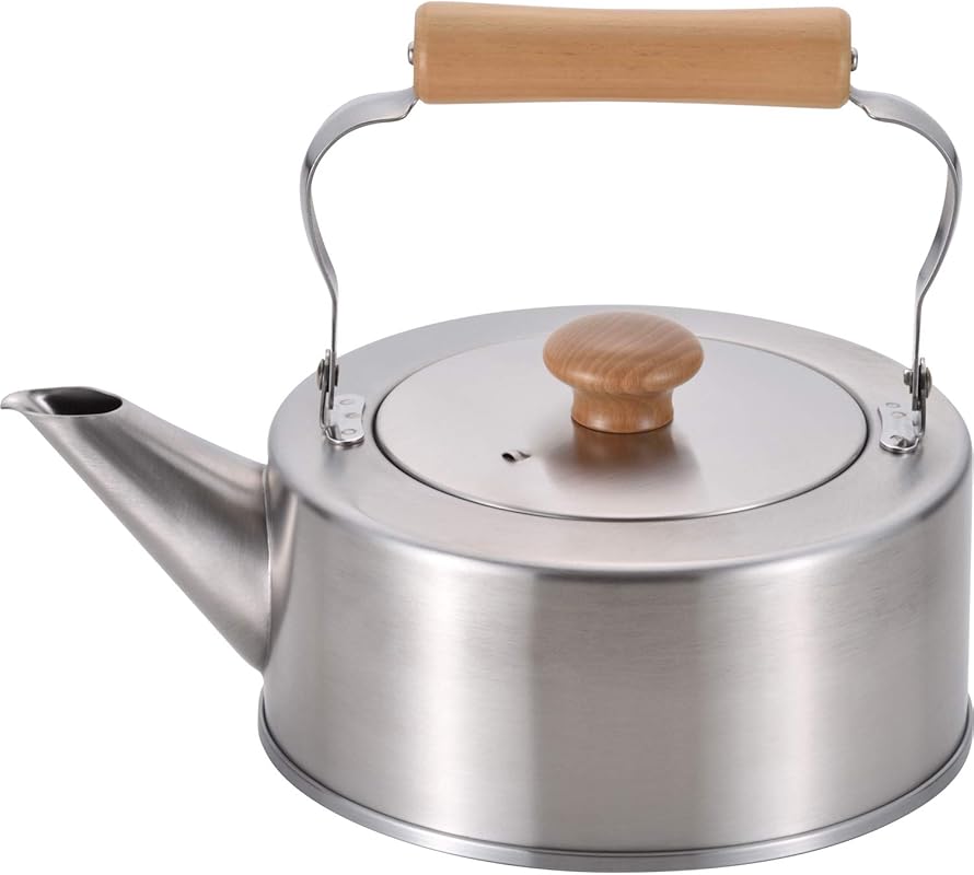 Wahei Freiz CS-004 Straight Kettle Made in Japan with Wooden Pattern a
