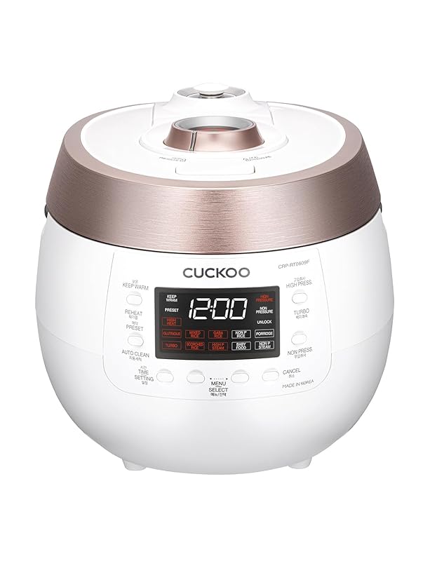 Cuckoo 6-Cup Rice Cooker with GABA, Turbo, and Steam Functions, Made i