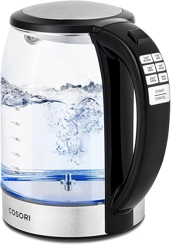 COSORI 1.7L Electric Kettle with Temperature Control, 6 Presets, Stain