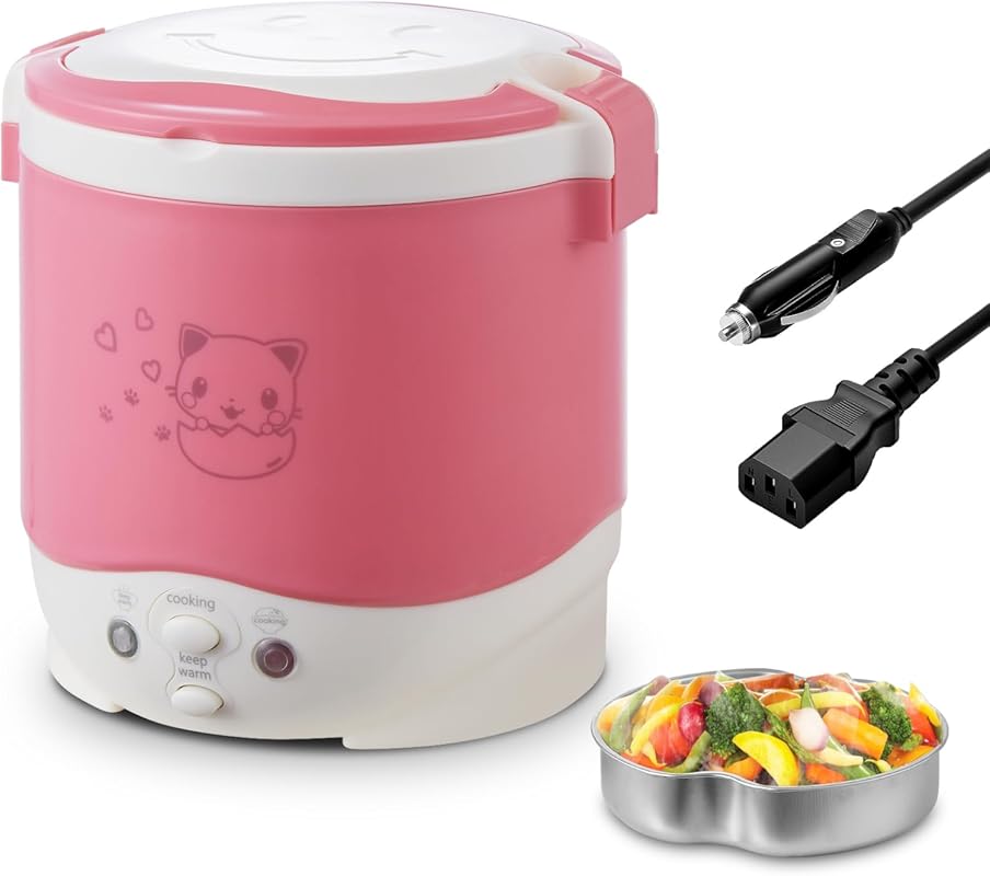 OSBA Small Rice Cooker,12v Portable Travel Rice Cooker For Car, Cookin