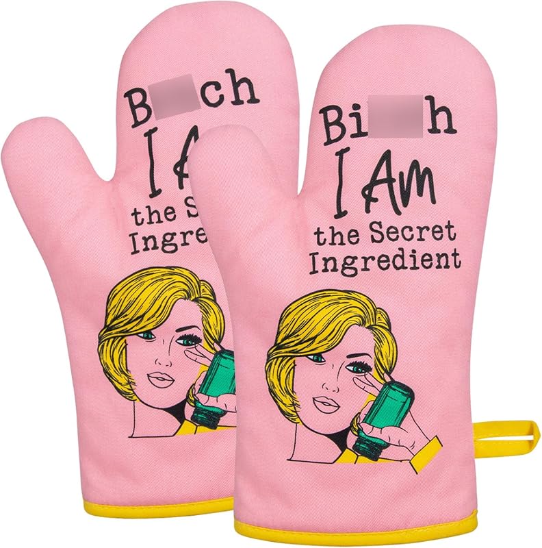 Miracu Oven Mitt, Funny Kitchen Cooking Oven Mitts, Pink Kitchen Acces