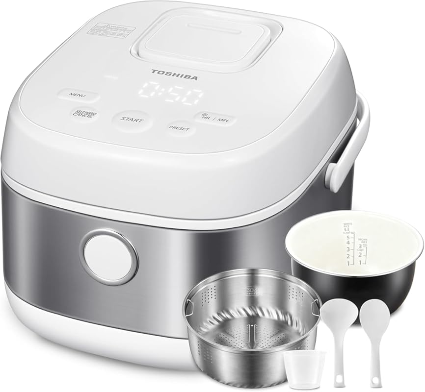 Toshiba Induction Heating Rice Cooker, 5.5 Cups, 8 Functions, Digital 