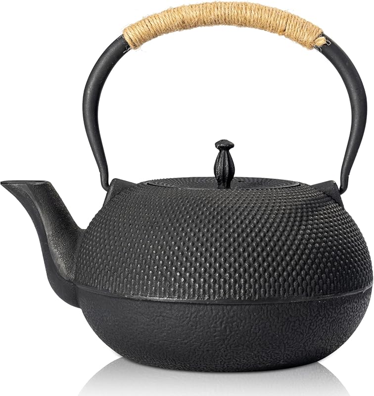 Suyika Japanese Cast Iron Tetsubin Teapot with Stainless Steel Infuser