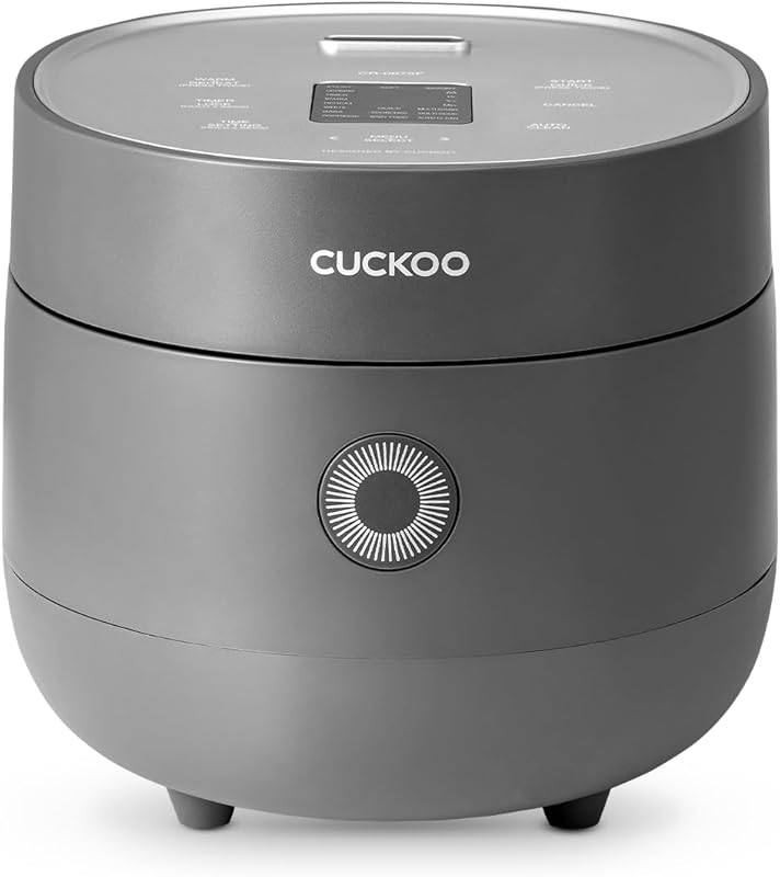 Cuckoo 6-Cup Rice Cooker with Fuzzy Logic, 9 Menu Options, Nonstick Po