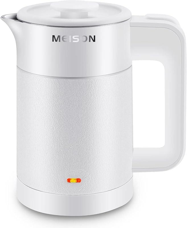 Compact 0.6L Stainless Steel Electric Kettle with Auto Shut-Off and Bo