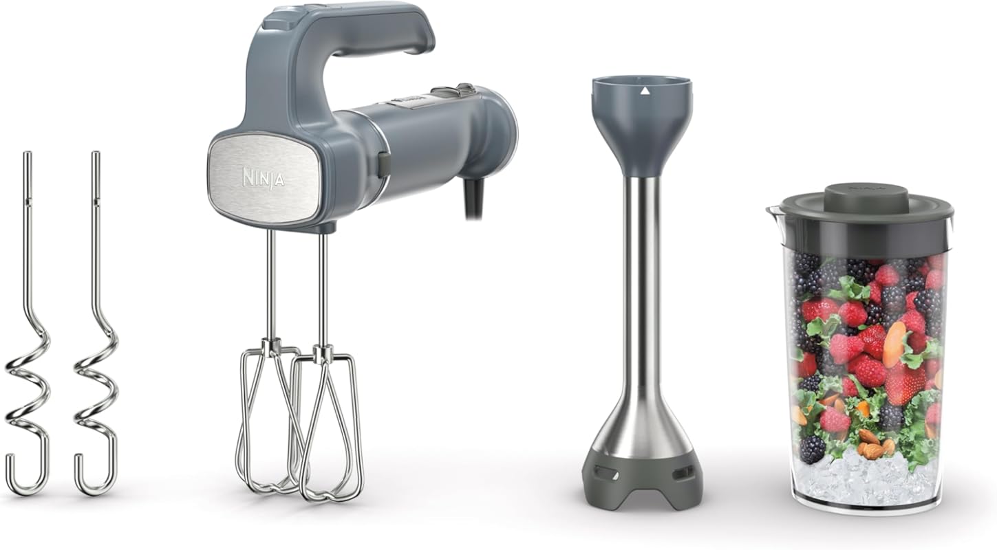 Ninja Foodi Power Mixer System Immersion Blender and Hand Mixer in Sea