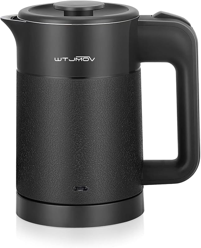 Compact 0.6L Electric Kettle for Office Desk with Auto Shut-Off and Fa