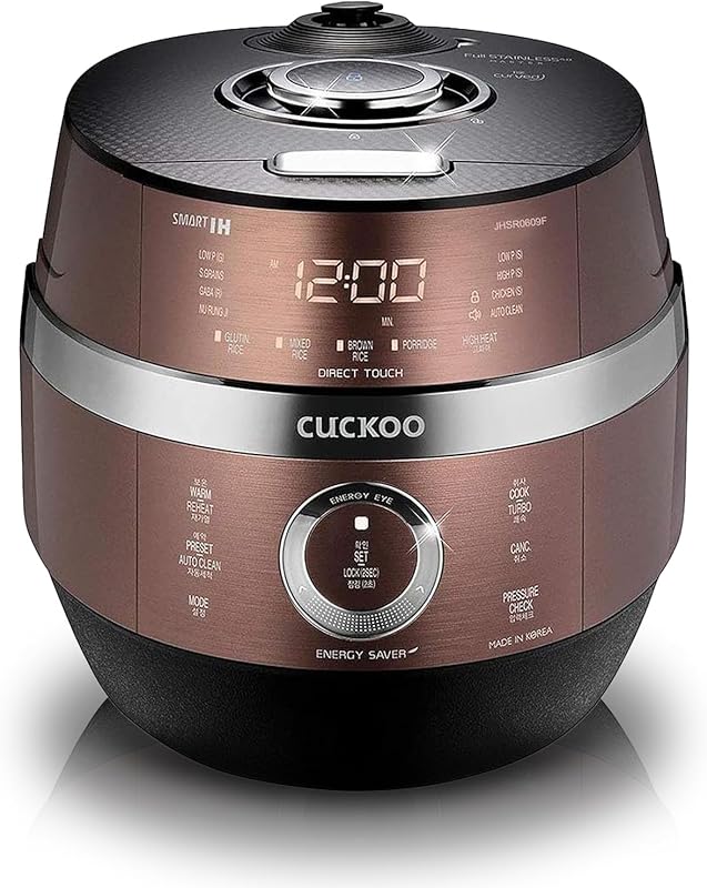 Cuckoo 6-Cup Induction Heating Rice Cooker with 16 Menu Options, Voice