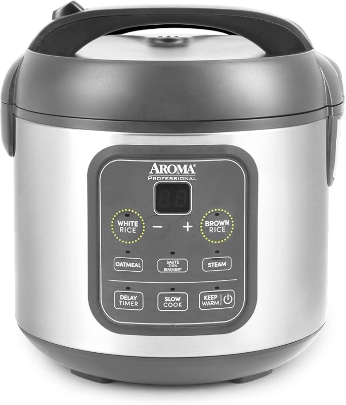 AROMA Professional Digital Rice Cooker, Multicooker, 4-Cup  / 8-Cup , 