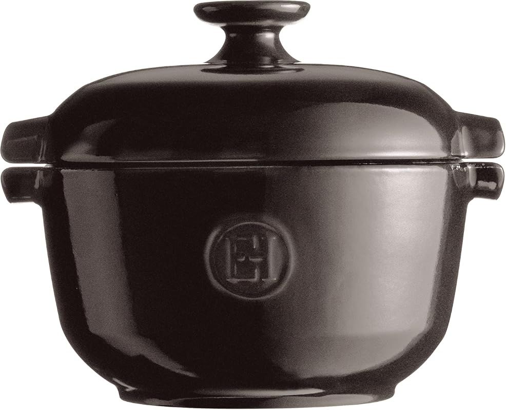 Emile Henry 2.5 qt Rice Pot | Charcoal