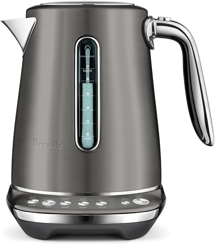 Breville BKE845BST Smart Kettle Luxe Water Heater, 7 Cup, Black Stainl