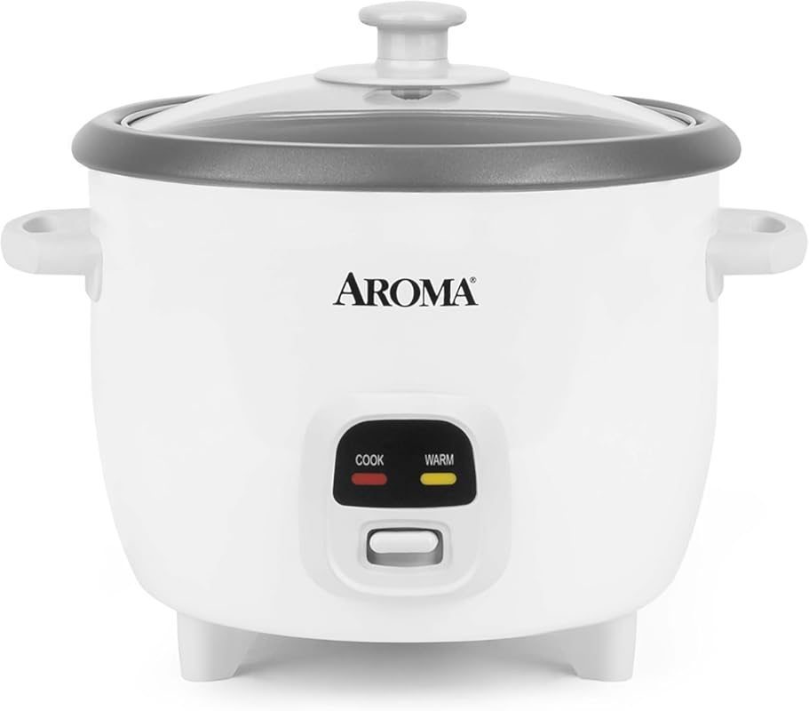 Aroma 3-Cup Uncooked Rice Cooker for Oatmeal, Soup, and Auto Keep Warm