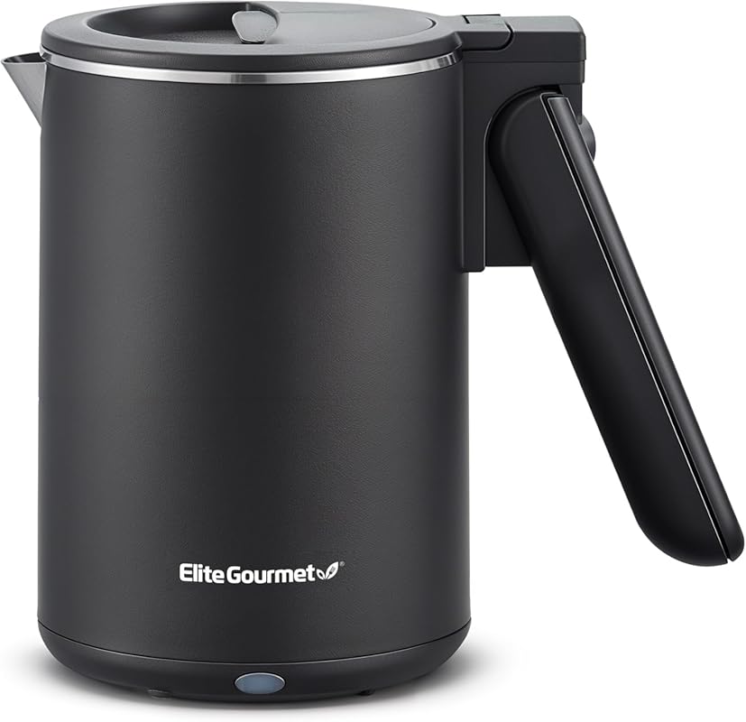 Dual Voltage Insulated Electric Kettle with Cool-Touch Exterior and St
