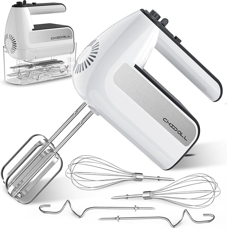 5-Speed Electric Hand Mixer, 800W Handheld Mixer with Turbo for Baking