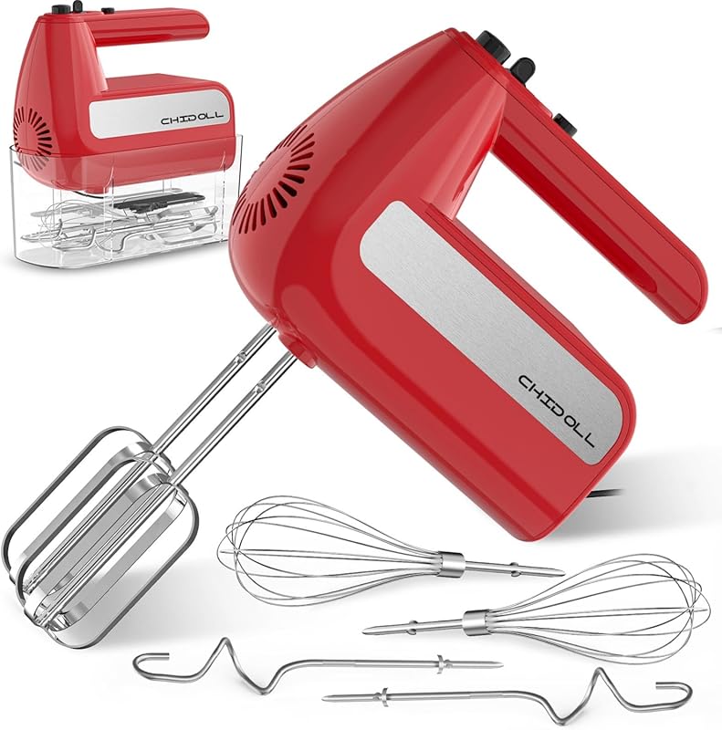 5-Speed Electric Hand Mixer, 800W Handheld Mixer with Turbo for Baking