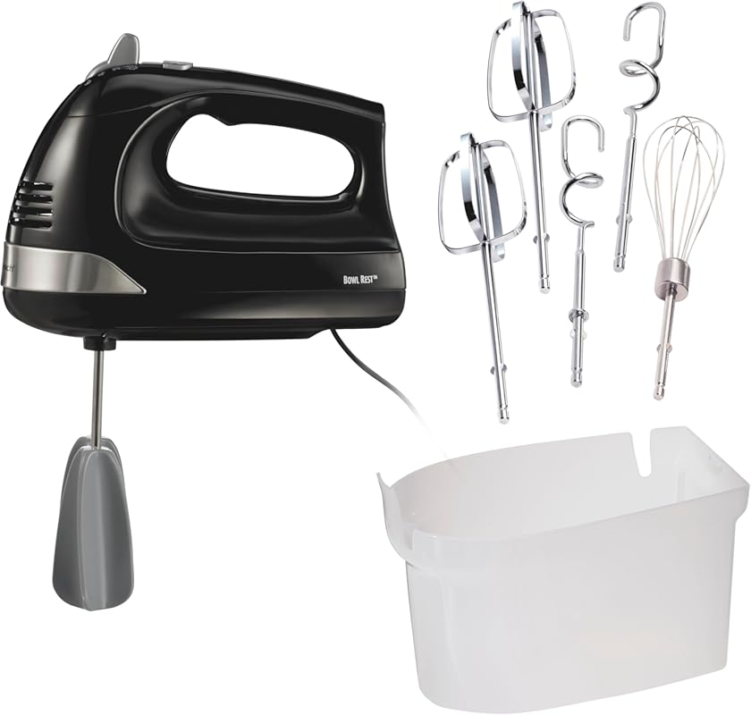 Hamilton Beach 6-Speed Hand Mixer with Dough Hooks and Easy-Clean Beat