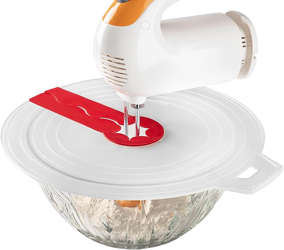12-Inch Silicone Splatter Guard for Hand Mixers, Fits Most Mixing Bowl