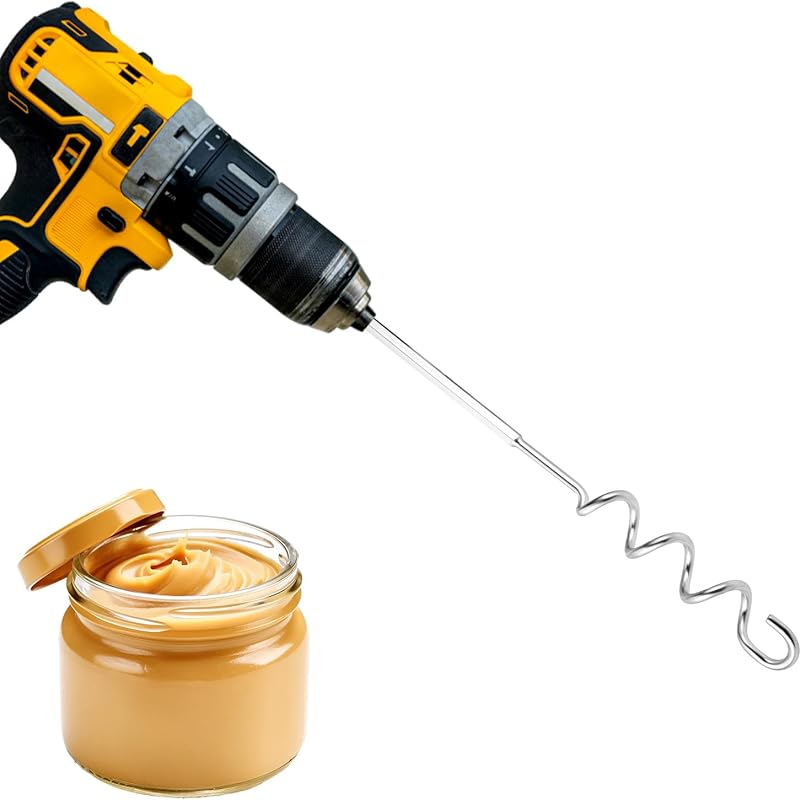11.8-inch stainless steel peanut butter stirrer for thick nut butters 