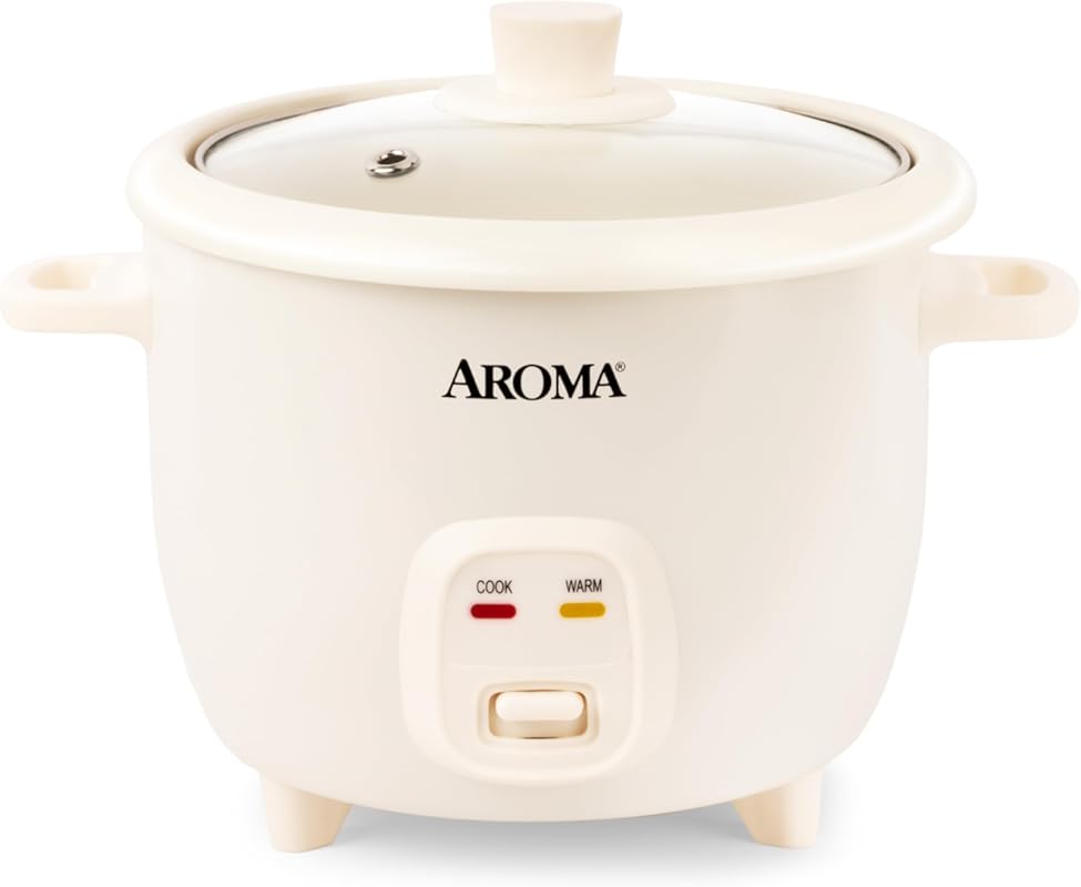 AROMA CoreCoat Pot-Style Rice Cooker with One-Touch Control and Non-St