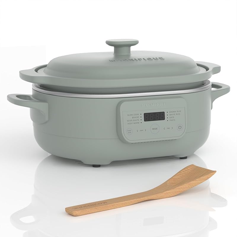 Magnifique 4 Qt Clay Pot Slow Cooker, 8-in-1, Oven Safe to 450°F