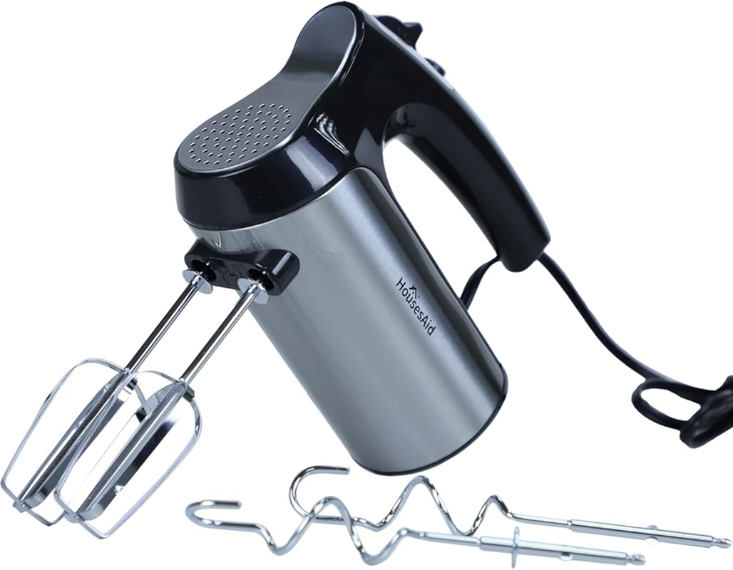 200W Hand Mixer, Lightweight Electric Mixer with Turbo Function, 5-Spe