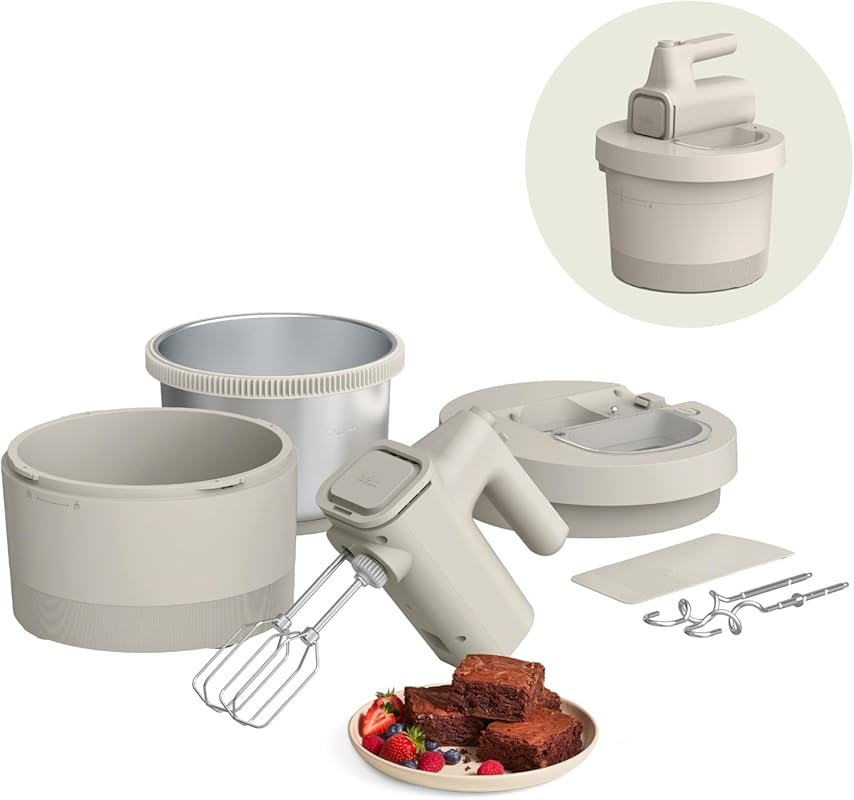Bella 3.5 Qt 2-in-1 Hand and Stand Mixer with Dough Hook and Whisk